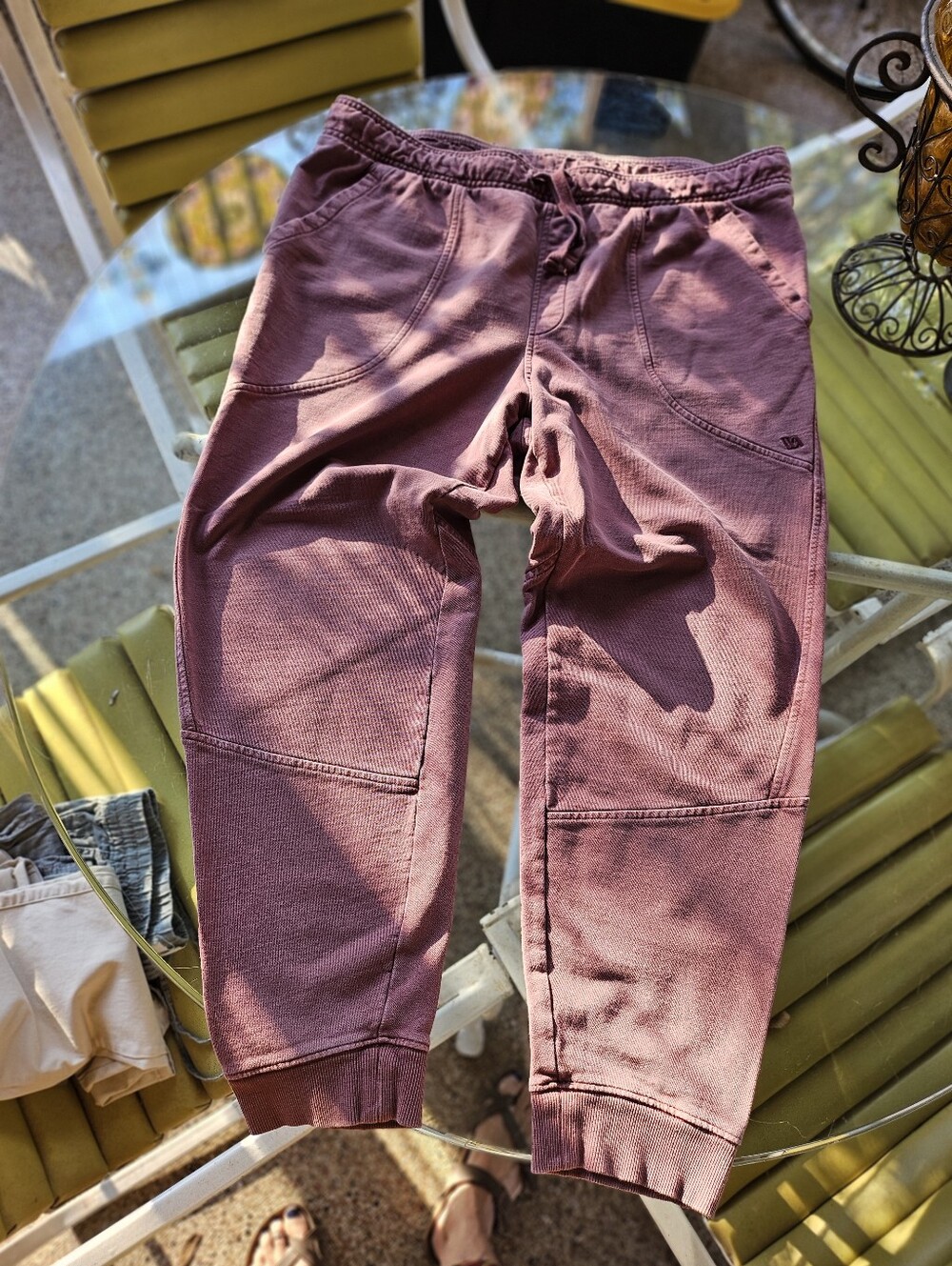 VRST Men's Faded Light Red Elastic-Waist Jogger Pants XL
